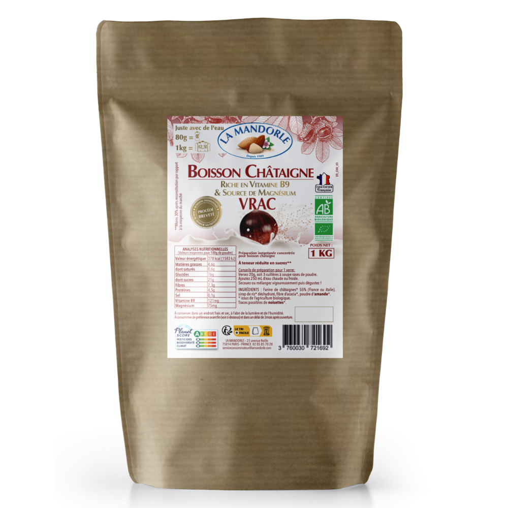 Chestnut drink powder BULK - 1kg: 12.5L