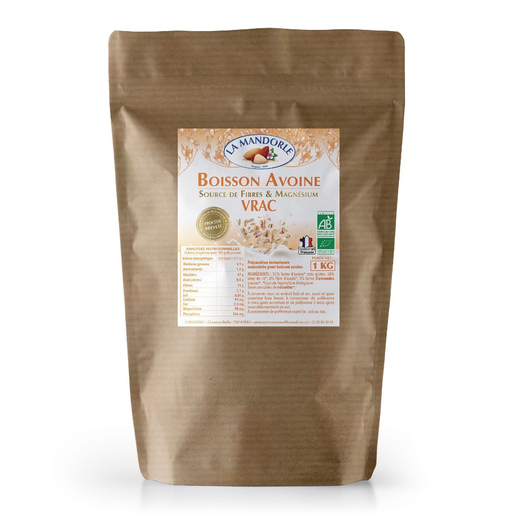 Bevanda in polvere di avena SFUSA - 1kg: 12,5 L