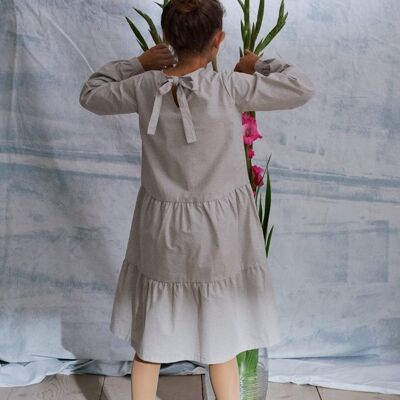 Trine dress in light gray heather organic cotton