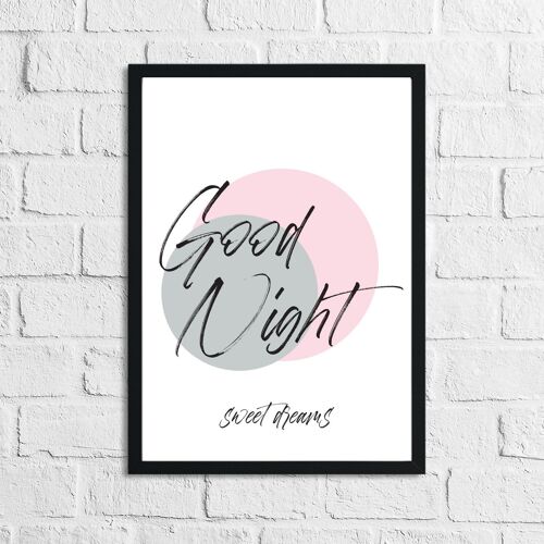 Goodnight Sweet Dreams Childrens Room Print A4 Normal