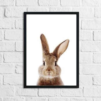 Lapin Animal Woodlands Nursery Childrens Room Print A4 Normal