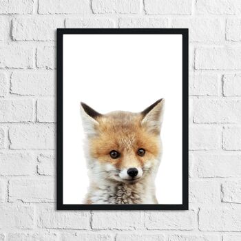 Fox Animal Woodlands Nursery Chambre d'enfant Impression A4 Normal