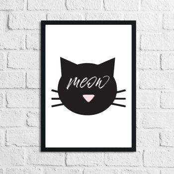 Meow Chat Visage Animal Simple Impression A4 Normal