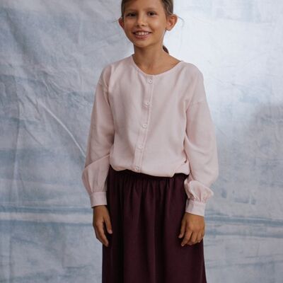 Lina skirt in plum-colored tencel