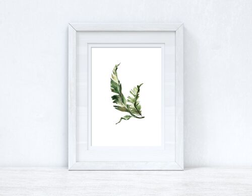 Watercolour Greenery Leaf 2 Bedroom Home Kitchen Living Room A4 Normal