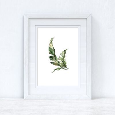 Acuarela Greenery Leaf 2 Dormitorio Hogar Cocina Sala de estar A4 Normal