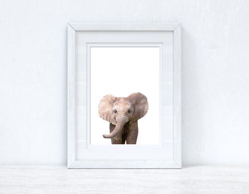 Baby Elephant Wild Animal Unisex Nursery Childrens Room Prin A4 Normal