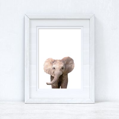 Baby Elephant Wild Animal Unisex Nursery Cameretta Prin A4 Normale
