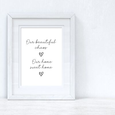 Our beautiful Chaos Sweet Home Heart Simple Home Print A4 Normal