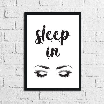 Sleep In Eyelashes Bedroom Einfacher Druck A4 Normal