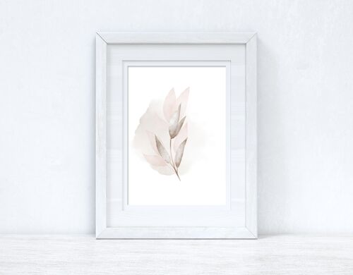 Natural Watercolour Leaves 6 Bedroom Home Print A4 Normal