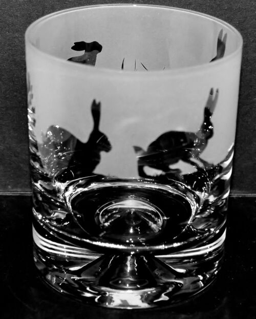 Whisky Glass with Hare Frieze