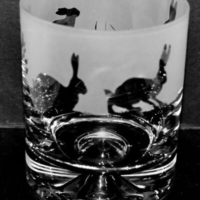 Whisky Glass with Hare Frieze