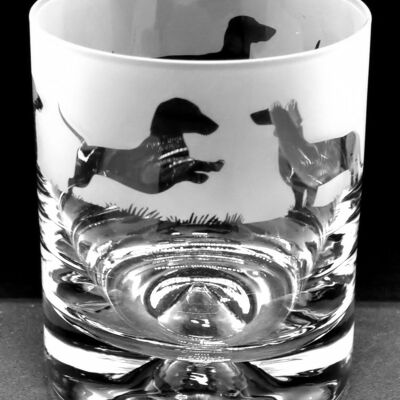 Whisky Glass with Dachshund Frieze