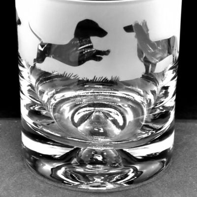 Whisky Glass with Dachshund Frieze