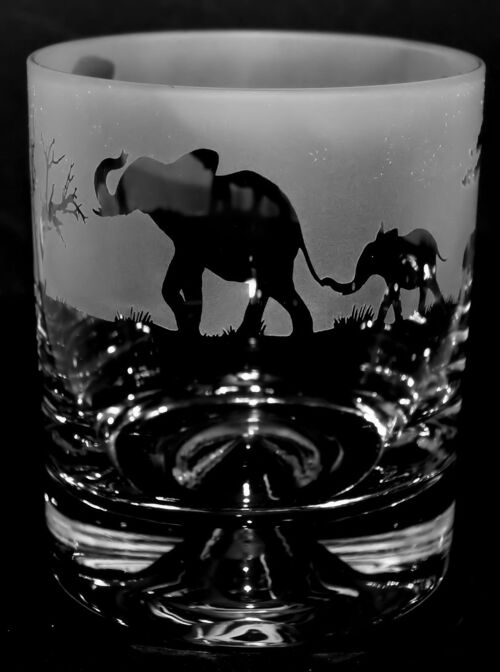 Whisky Glass with Elephant Frieze