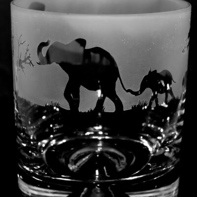 Whisky Glass with Elephant Frieze