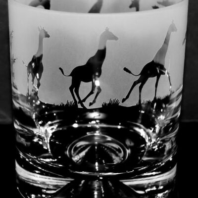 Whisky Glass with Giraffe Frieze