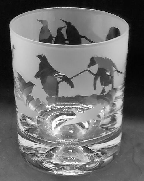 Whisky Glass with Penguin Frieze