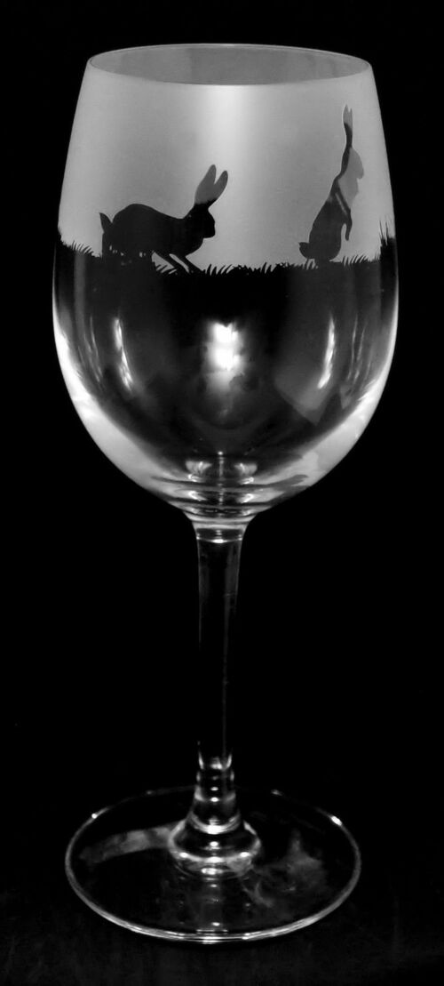 Wine Glass with Hare Frieze