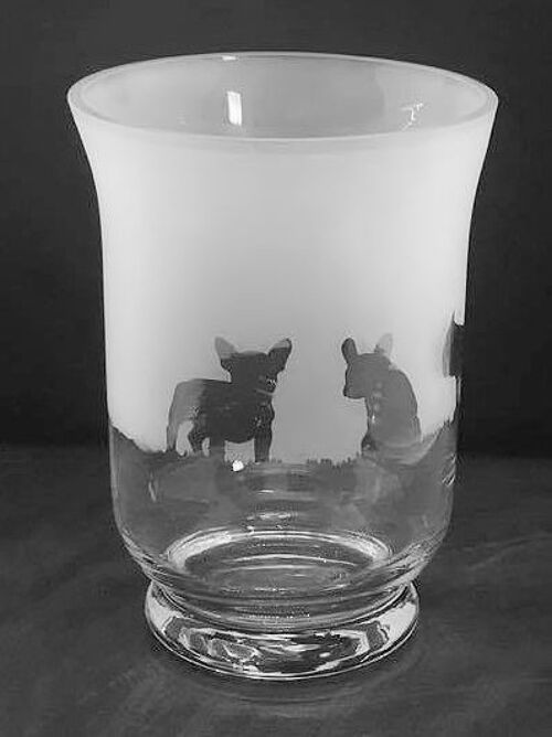Small Vase with French Bulldog Frieze