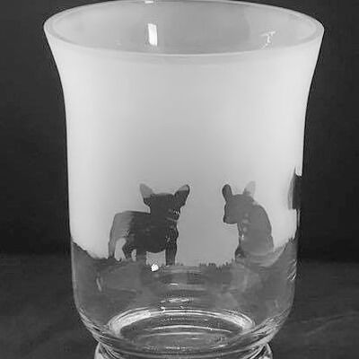 Small Vase with French Bulldog Frieze