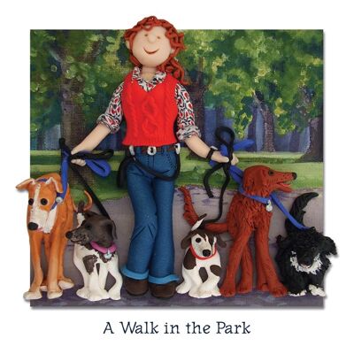 Walk in the Park tarjeta de arte en blanco