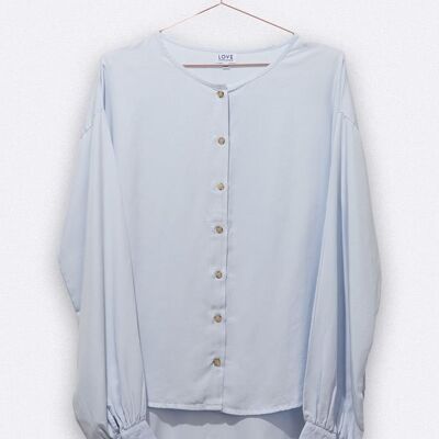 Pia blouse in light blue tencel for women