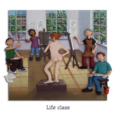 Leere Kunstkarte der Lebensklasse