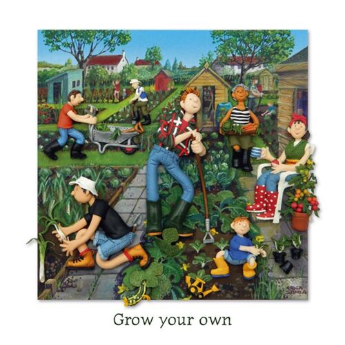 Grow your own blank gardening art card