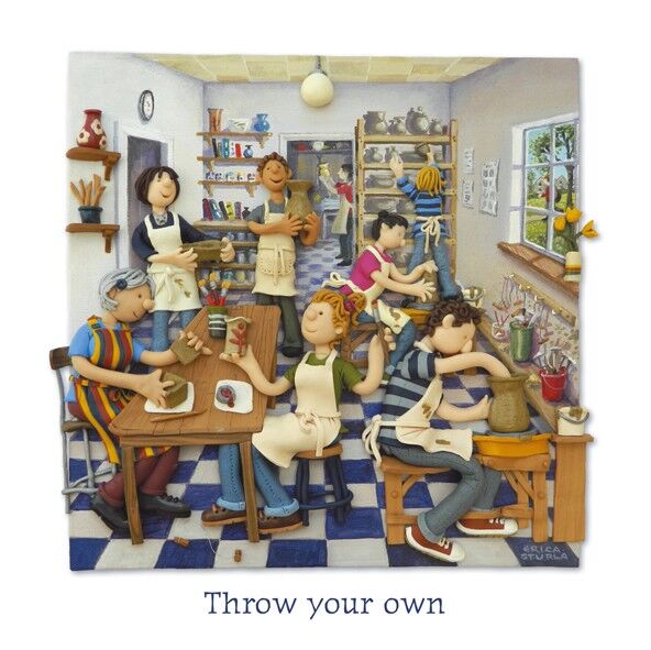 Lancia la tua carta d'arte vuota a tema ceramica