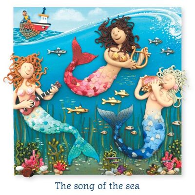 Carta d'arte a tema La canzone della sirena del mare