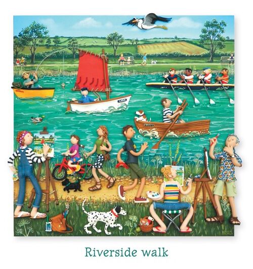 Riverside walk blank art card