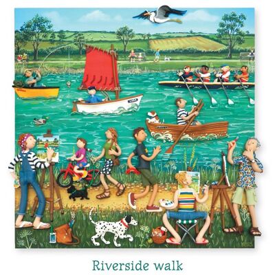 Riverside walk blank art card