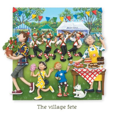 Die leere Kunstkarte des Dorffestes