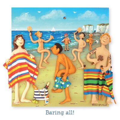 Baring all blank art card