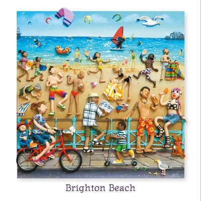 Tarjeta de arte en blanco de Brighton Beach