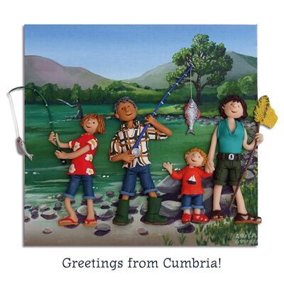 Greetings from Cumbria blank art card