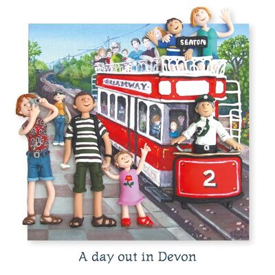 A day out in Devon blank art card