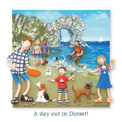 A day out in Dorset blank art card