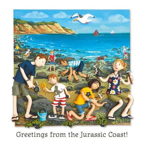 Greetings from the Jurassic Coast blank art card