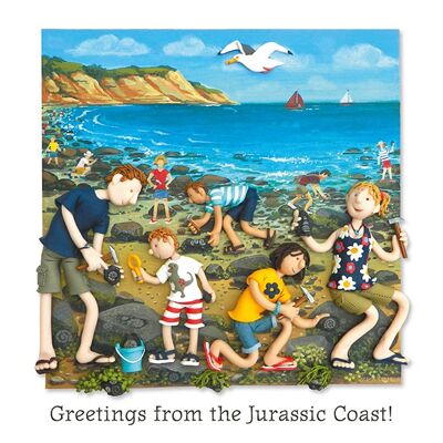 Saluti dalla carta d'arte vuota di Jurassic Coast