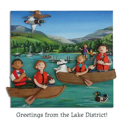 Saluti dalla carta d'arte vuota del Lake District