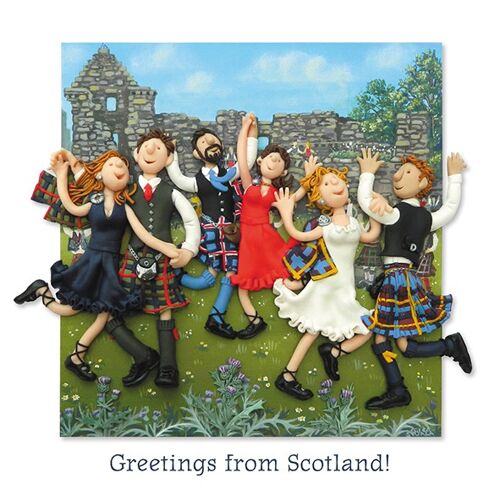 Greetings from Scotland blank art card