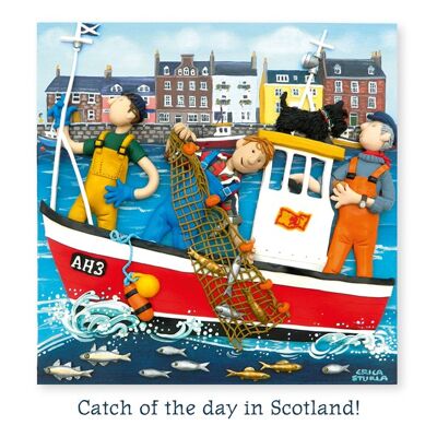 Catch of the day in Scotland blank art card