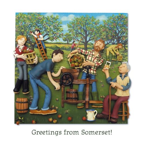 Greetings from Somerset blank art card