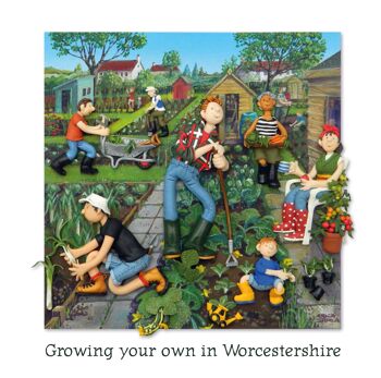 Cultiver votre propre carte d'art vierge dans le Worcestershire