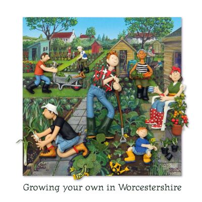 Growing your own in Worcestershire blank art card