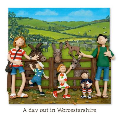 Ein Tag heraus in der leeren Kunstkarte Worcestershires