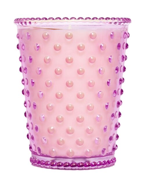 Simpatico Hobnail Glass Candle #43 Rhubarb & Rose
